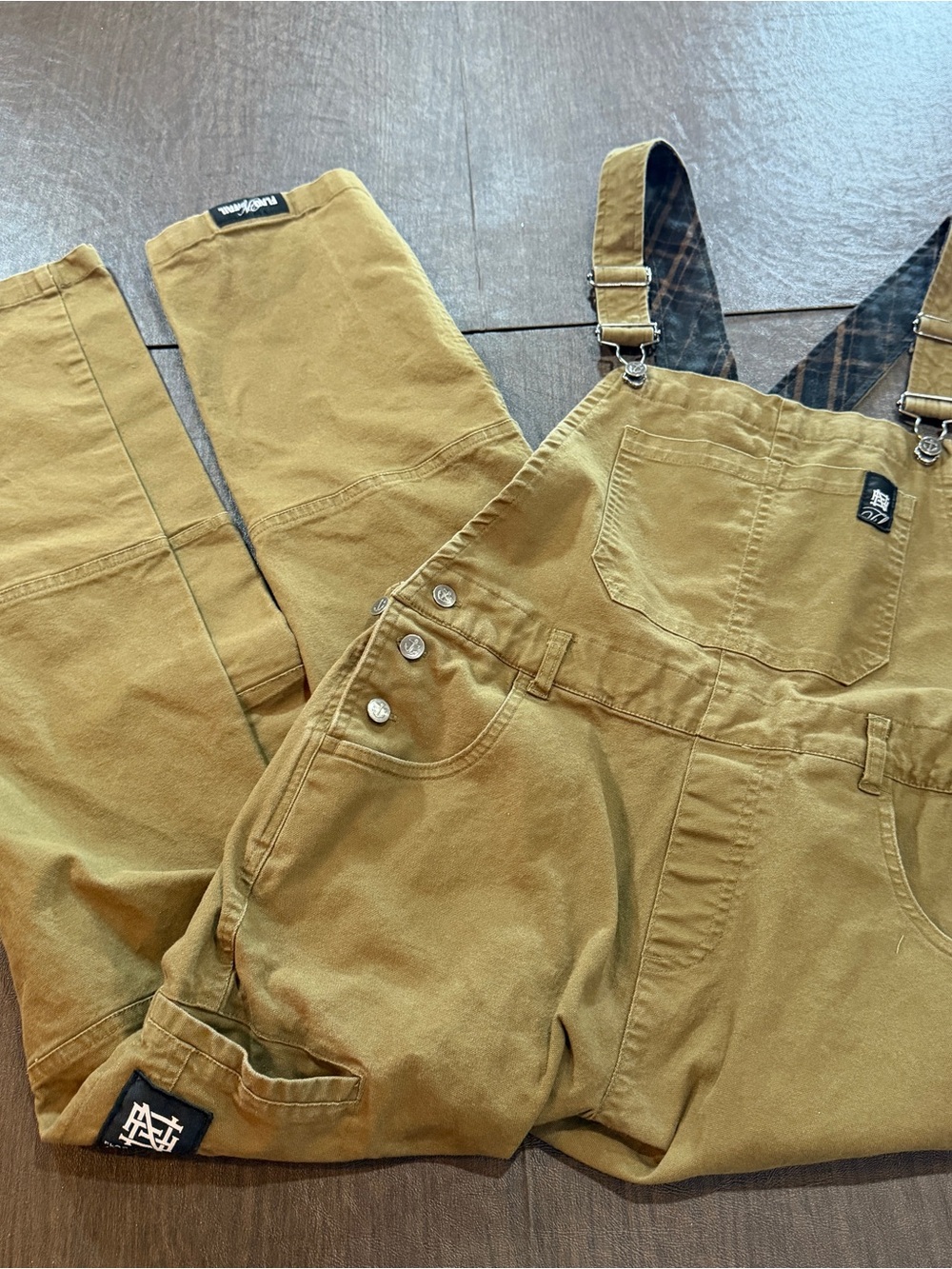Flog nor Fail Montana Men's Overalls in Brown Sz M - Picture 1 of 14
